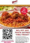 50% off any pasta entree at Buca di Beppo #bucadibeppo