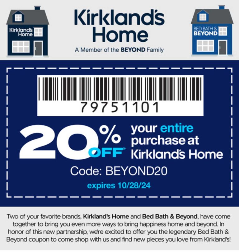 20% off everything at Kirklands Home via promo code BEYOND20