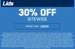 30% off everything online today at Lids via promo code LIDS30 #lids