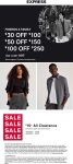 $30-$100 off $100+ at Express via promo code 1617 #express