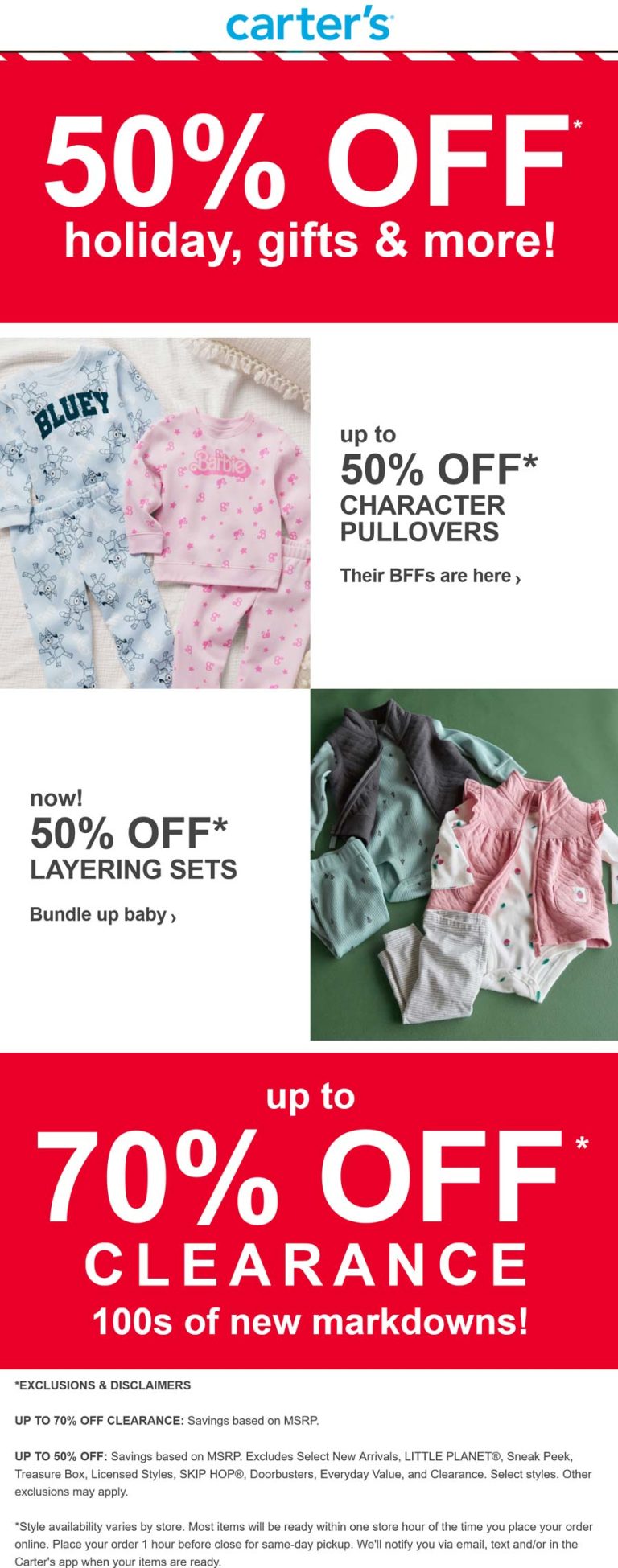 50% off holiday fashion at Carters & OshKosh Bgosh