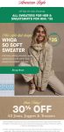 All sweaters & sweatshirts $35 at American Eagle #americaneagle