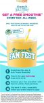 Free smoothie wtih your entree via mobile daily at Tropical Smoothie Cafe #tropicalsmoothiecafe