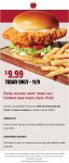 $10 chicken sandwich today at Applebees #applebees