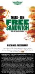 Free sandwich with any chicken order at Wingstop via promo code FREESAMMY #wingstop