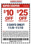 $10-$25 off $50+ at Harbor Freight tools #harborfreight