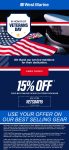 15% off today at West Marine via promo code VETSDAY15 #westmarine