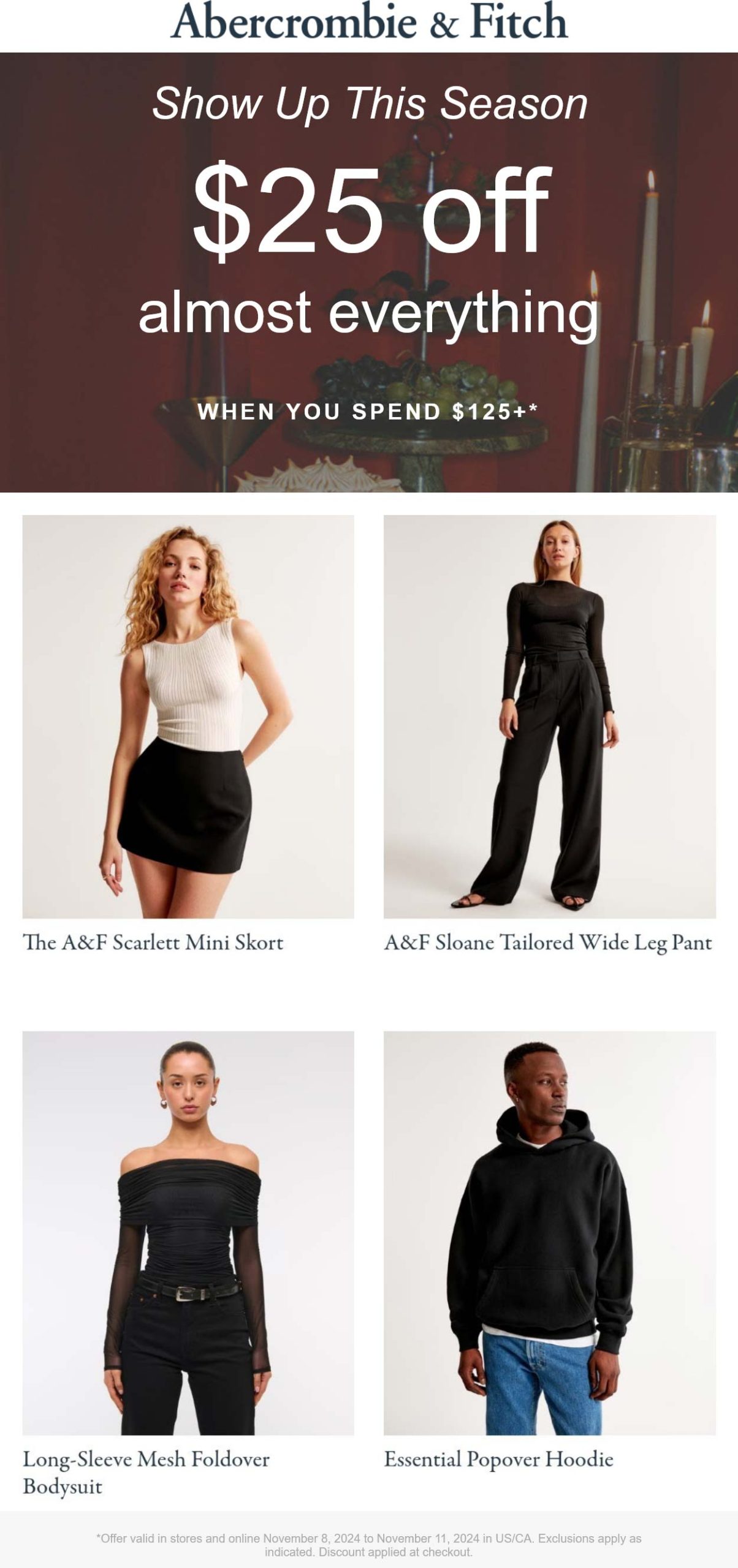 $25 off $125 today at Abrcrombie &amp; Fitch #abrcrombiefitch - The Coupons ...