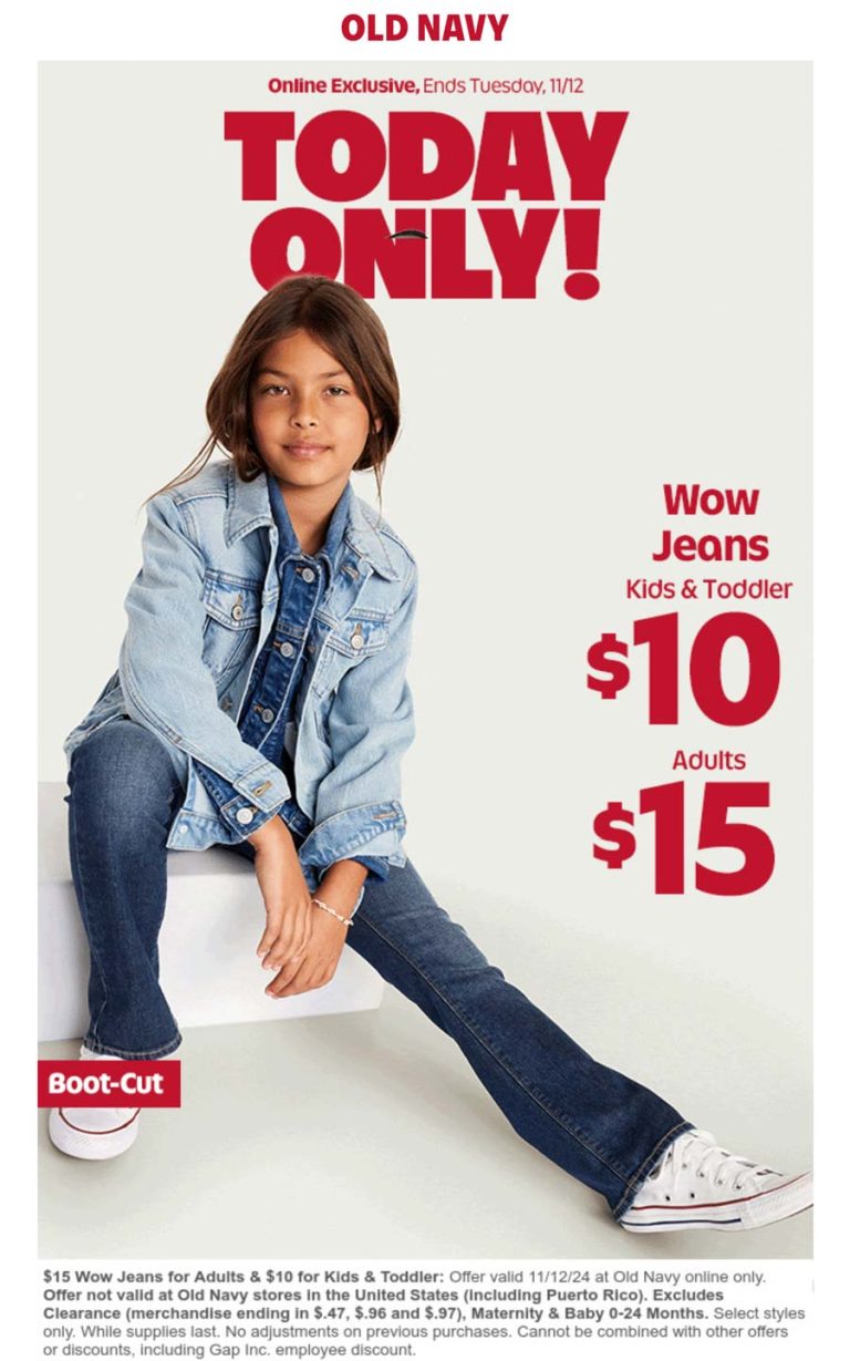 $15 jeans today at Old Navy