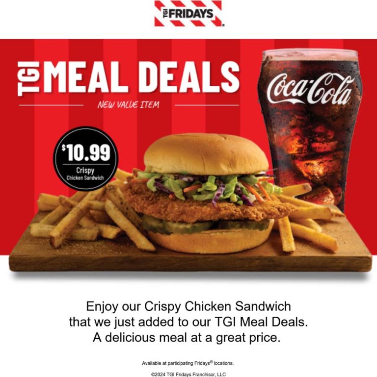 Fried chicken sandwich meal = $11 at TGI Fridays