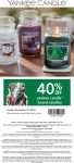 40% off candles at Yankee Candle also 50% off almost everything via login #yankeecandle