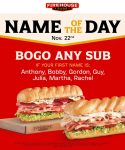 Second sub sandwich free for Anthony Bobby Gordon Guy Julia Martha and Rachel today at Firehouse Subs #firehousesubs