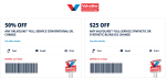 50% off an oil change at Valvoline #valvoline