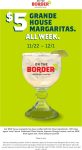 $5 grande margaritas all week at On The Border restaurants #ontheborder