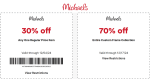 30% off a single item at Michaels, or online via promo code MIK30SAVE #michaels