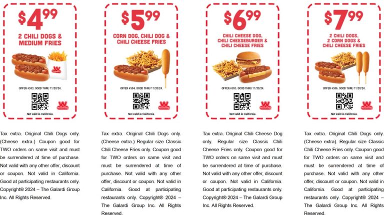 2 chili dogs + fries = $5 & more at Wienerschnitzel restaurants