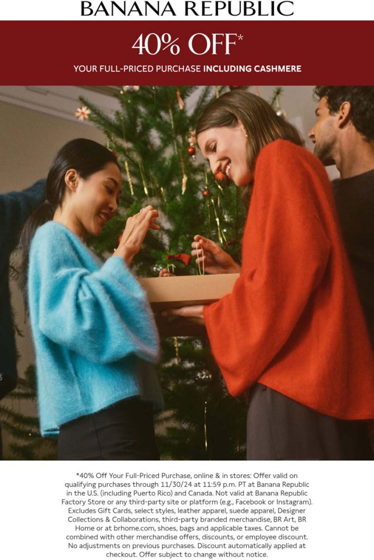 40% off at Banana Republic