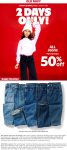 50% off all jeans today at Old Navy, ditto online #oldnavy