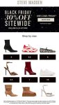 30% off everything at Steve Madden, or online via promo code FRIDAY #stevemadden