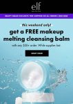 Free cleansing balm on $50+ this weekend at e.l.f. cosmetics #elf