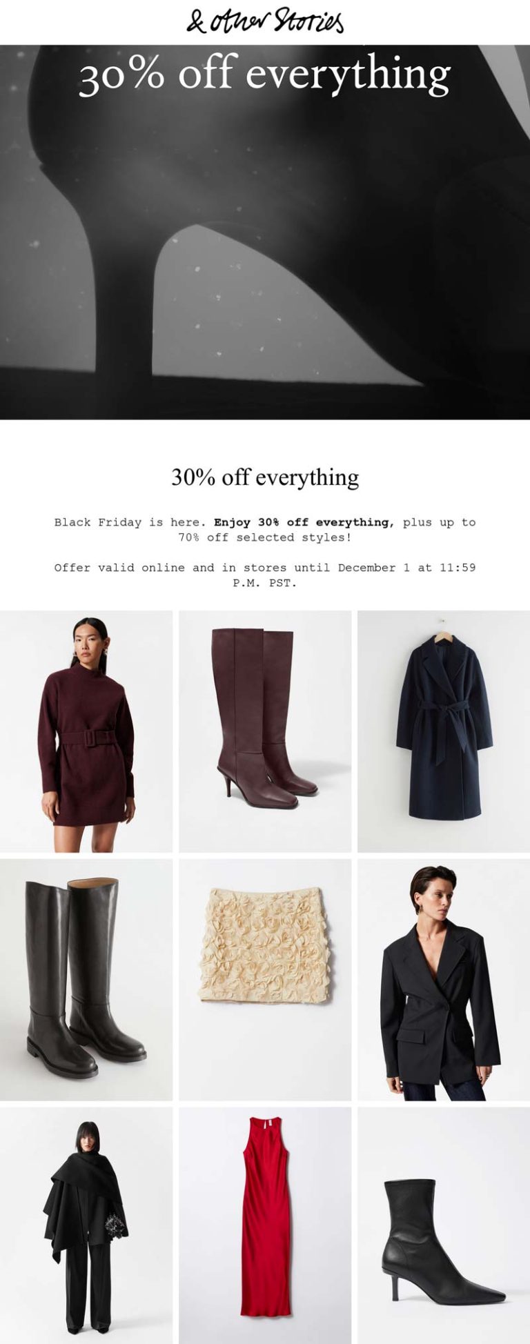 & Other Stories coupon: 30% off everything at & Other Stories, ditto online