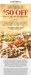 $50 off $250 on catering at Carrabbas Italian Grill via promo code 50OFF #carrabbas