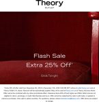 Extra 25% off today at Theory Outlet #theoryoutlet