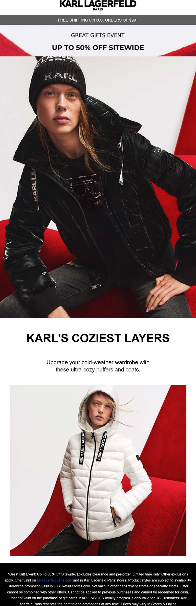 50% off at Karl Lagerfeld #karllagerfeld