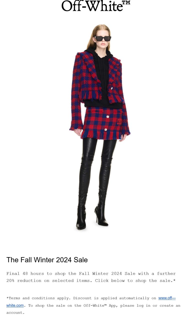 45% off fall & winter at Off-White