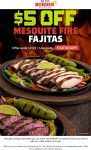 $5 off fajitas at On The Border restaurants via promo code FAJITA5OFF #ontheborder