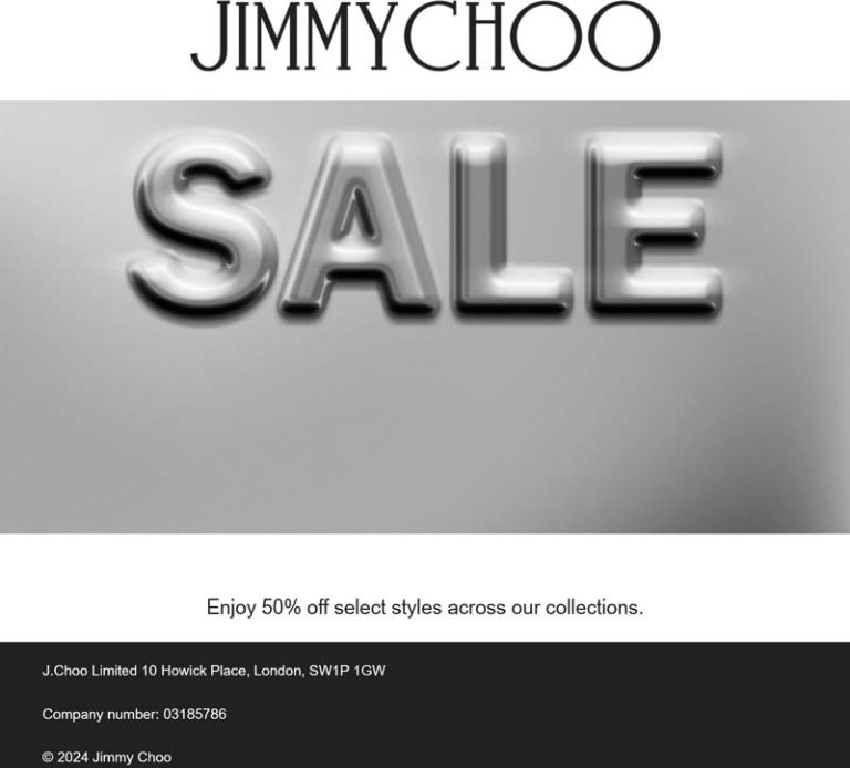 50% off at Jimmy Choo