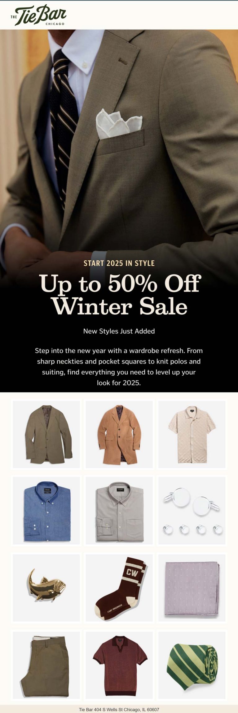 50% off at The Tie Bar