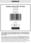 Extra 20% off Sephora inside Kohls today, or online via promo code EXTRA20 #kohls