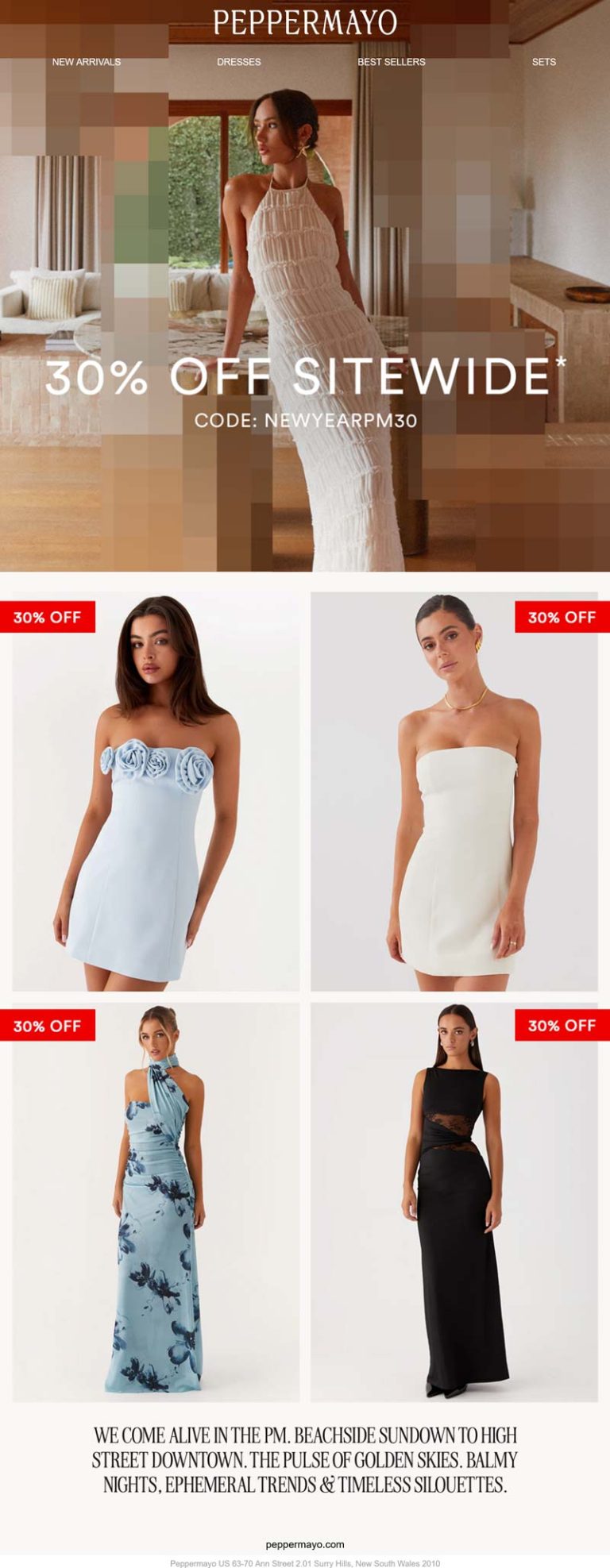 30% off everything at Peppermayo via promo code NEWYEARPM30