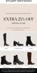 Extra 25% off today at Stuart Weitzman, ditto online #stuartweitzman