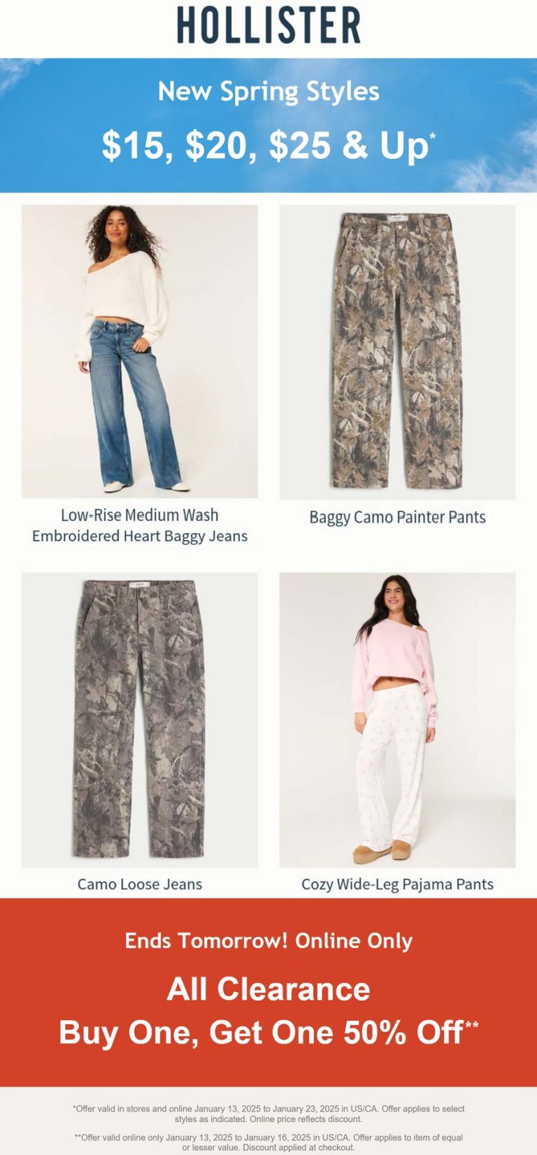 Second clearance item 50% off online at Hollister