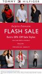 Extra 20% off sale styles online today at Tommy Hilfiger via promo code SALE #tommyhilfiger