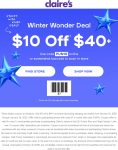 $10 off $40 at Claires, or online via promo code FUN10 #claires