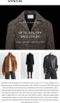 Extra 25% off at Vince, or online via promo code JAN25 #vince