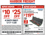 $10-$25 off $50+ at Harbor Freight #harborfreight