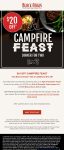 $20 off campfire feast at Black Angus steakhouse #blackangus