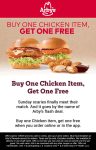 Second chicken item free today at Arbys #arbys