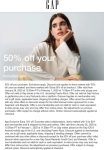 Extra 50% off online at Gap #gap