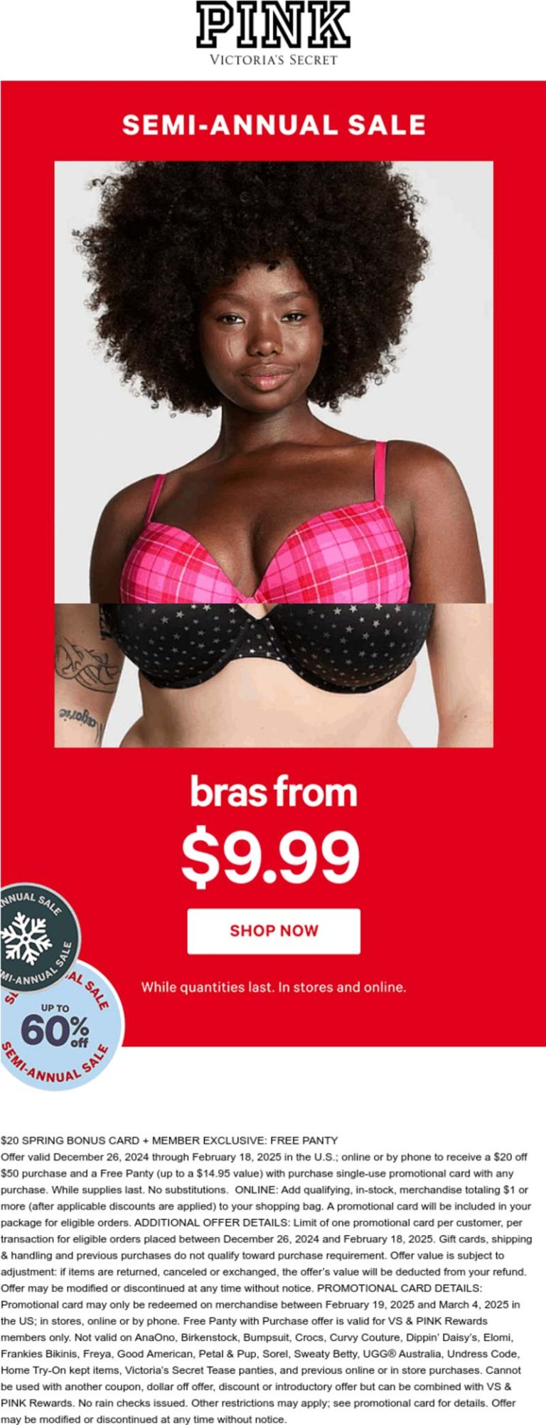 $10 bras & more at PINK