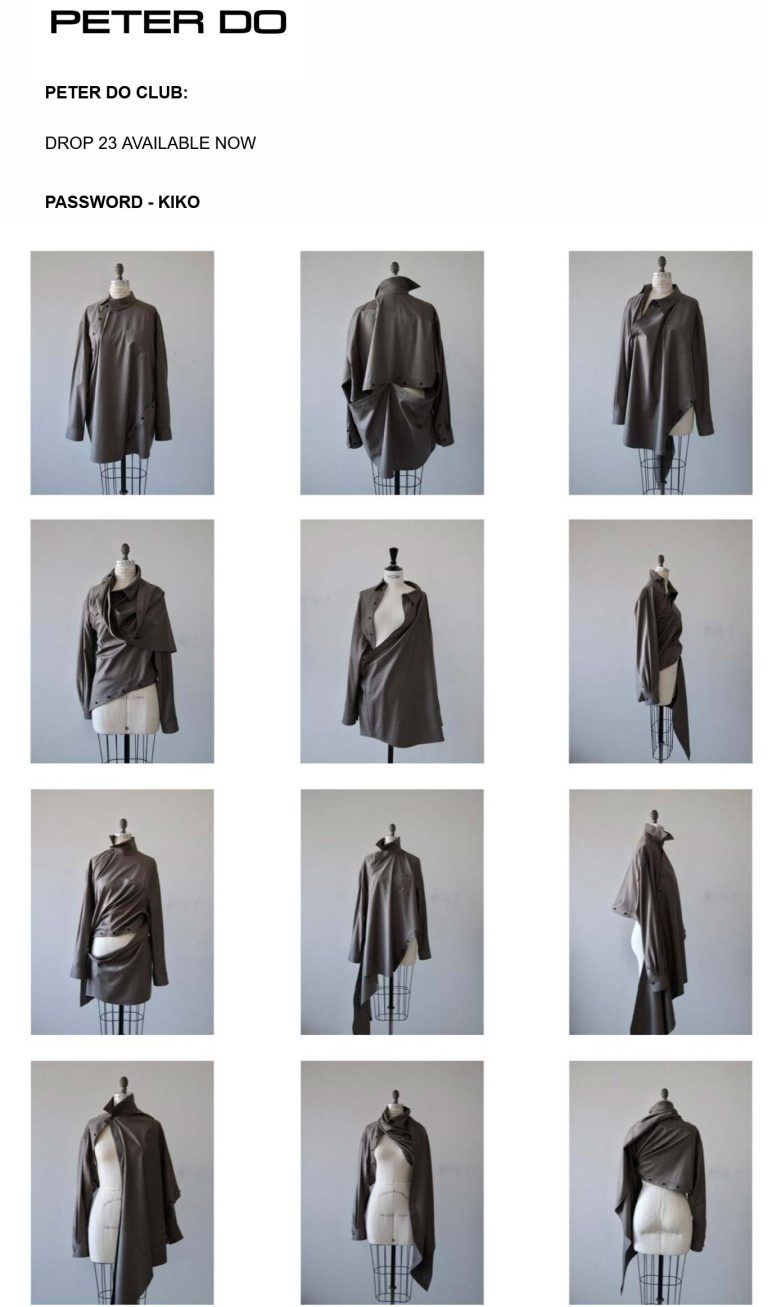 Drop 23 available at Peter Do via promo code KIKO