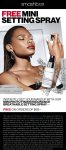 Free setting spray on $65+ at Smashbox cosmetics #smashbox