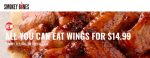 $15 bottomless chicken wings the 9th at Smokey Bones #smokeybones