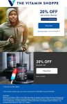 20% off online today at The Vitamin Shoppe via promo code NOWNOW25 #thevitaminshoppe