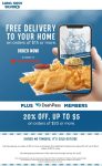 20% off delivered orders at Long John Silvers restaurant #longjohnsilvers