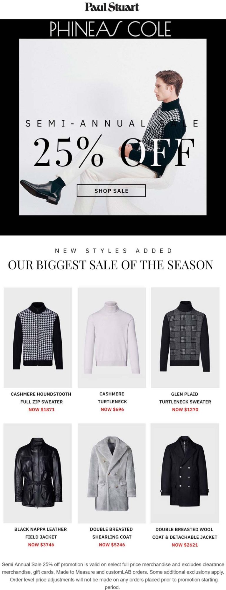 25% off at Paul Stuart